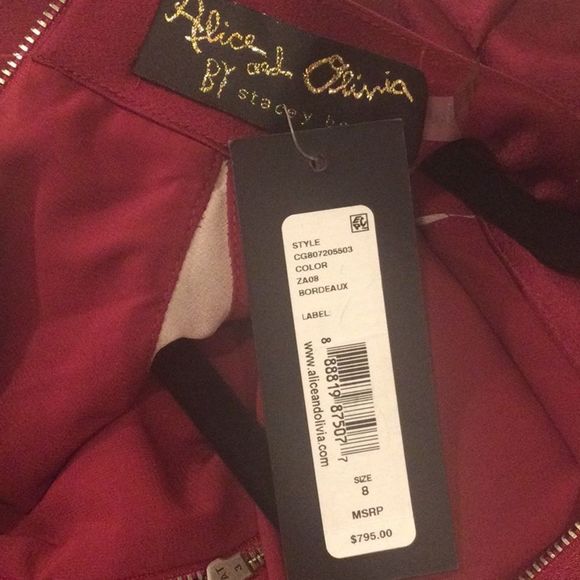 Alice + Olivia long Dress Bordeaux - Picture 12 of 14